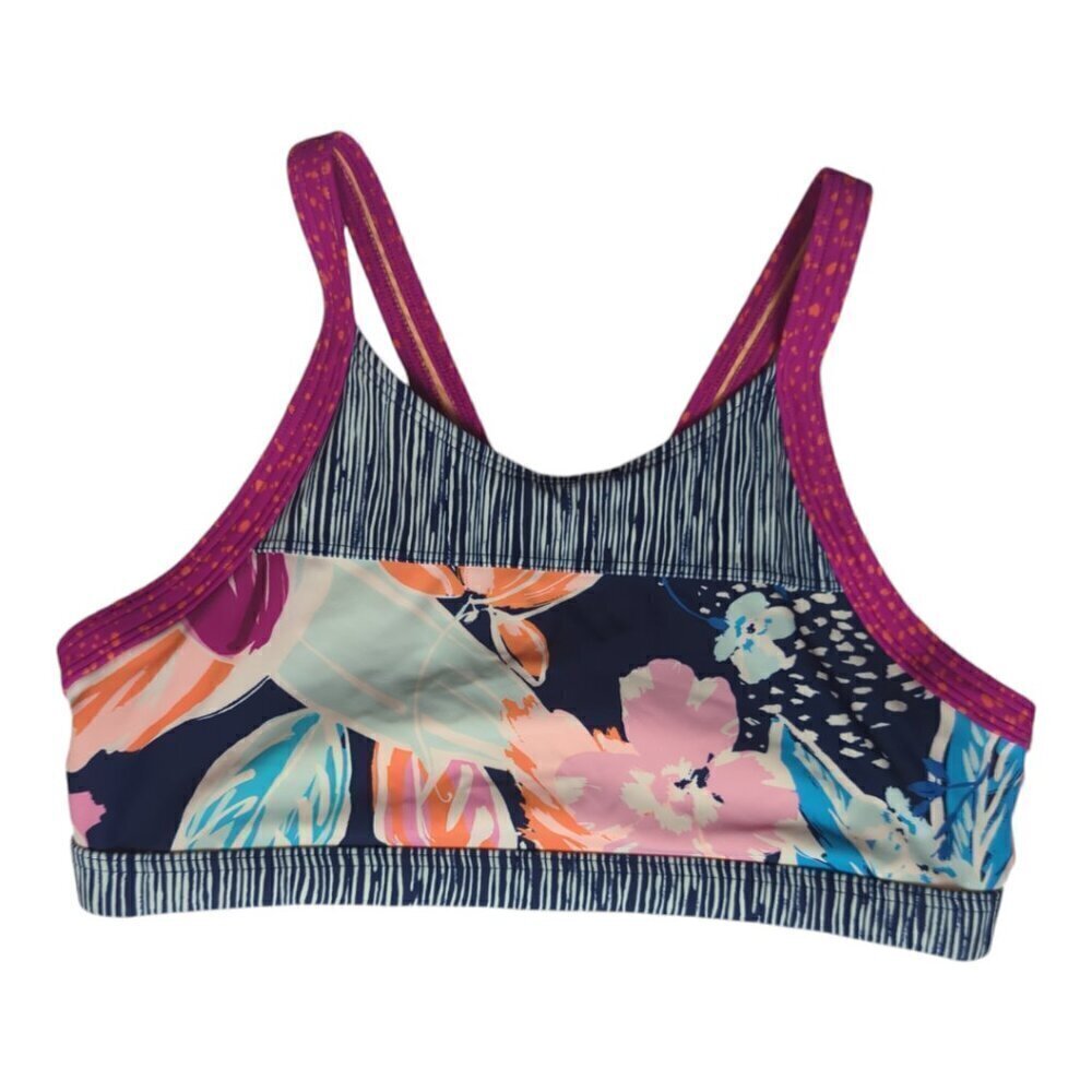 ☀️Girls Athleta Paradise Splash Bikini Top Size XXL/16 Floral